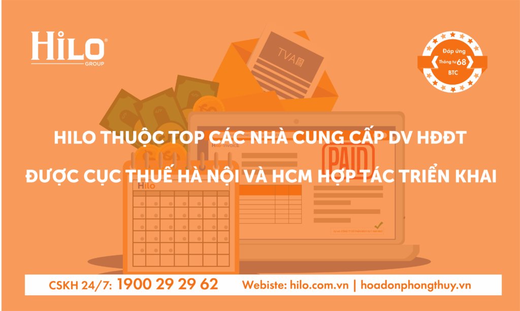 Ảnh: Hoá đơn điện tử Hilo Invoice thuộc TOP các nhà cung cấp được Cục Thuế Hà Nội và HCM hợp tác phối hợp triển khai